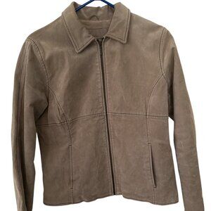 Wilsons Beige Suede Leather Jacket Women's Large - Like new condition